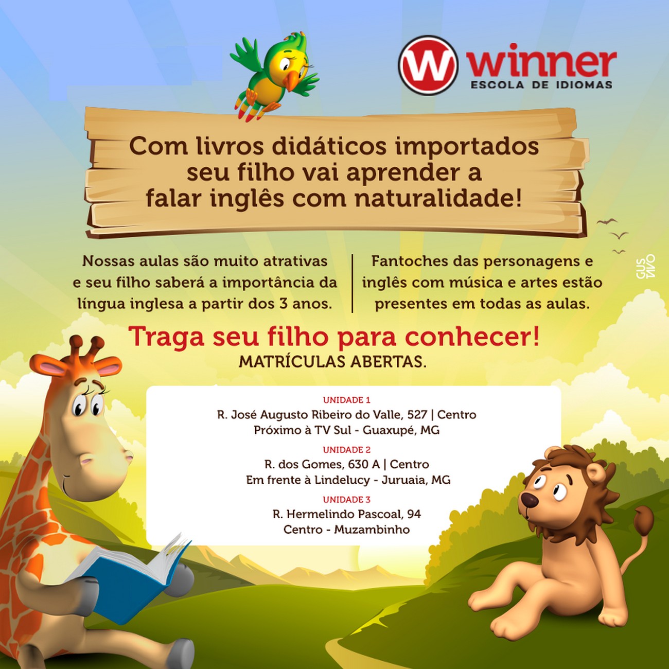 A Escola Winner oferece o que tem de melhor no ensino de idiomas em  Muzambinho e Região - Muzambinho.com