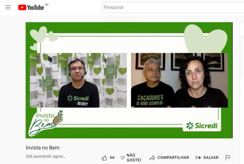 Em live, Sicredi lança ação Invista no Bem